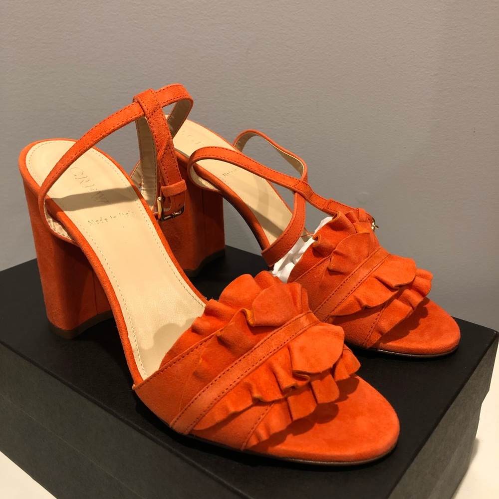 J. Crew Ruffle-strap heels in suede - Picture 8 of 8